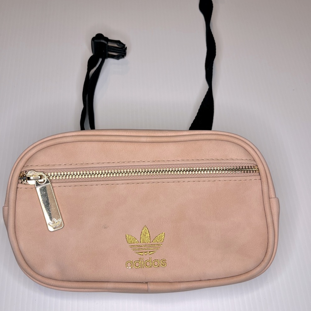 Cute Adidas Belt Bag in Blush Beige with Gold accents